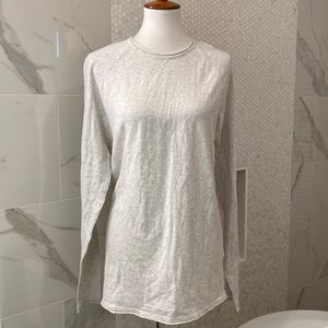 NWT Magaschoni - Heather Gray - Long & Lightweight Long-Sleeved Sweater - M